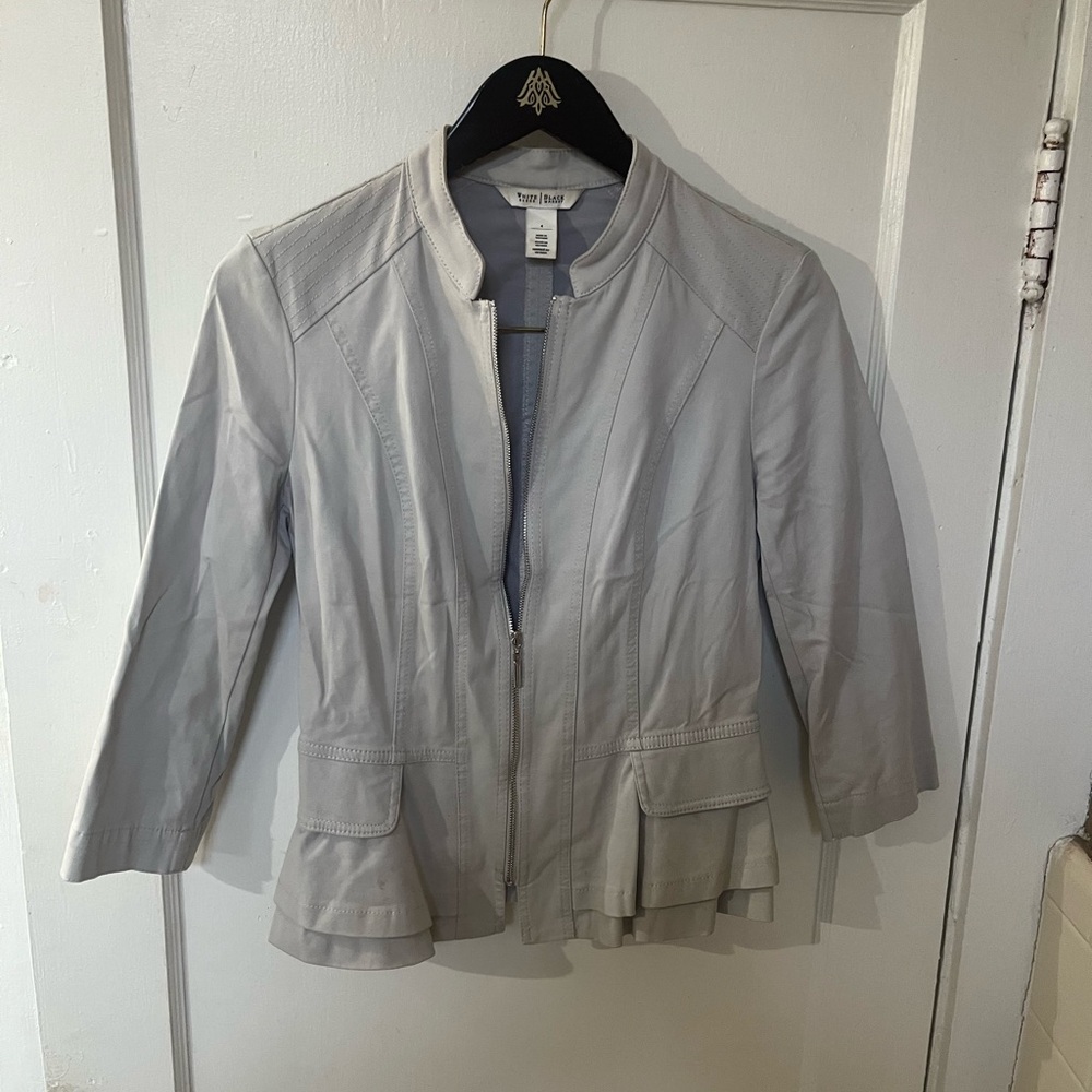 Women's Gray Zip-Up Jacket